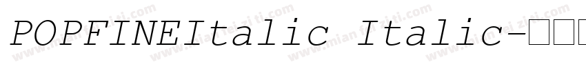 POPFINEItalic Italic字体转换